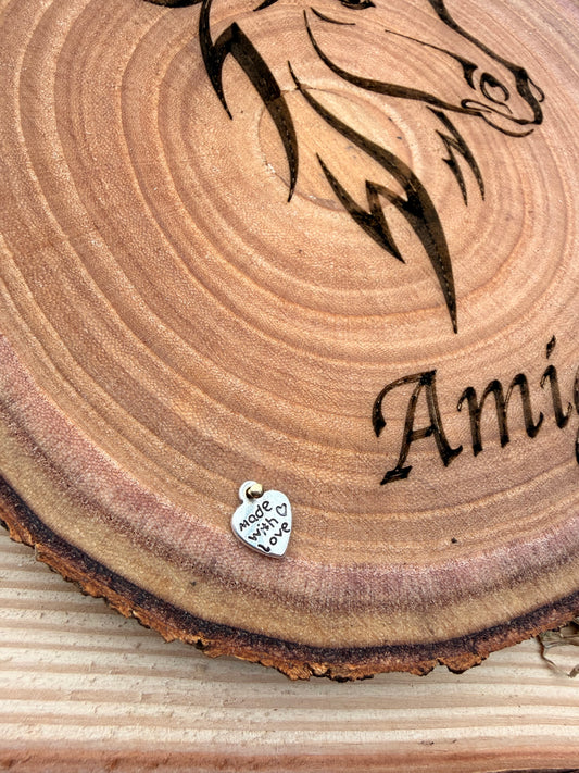 Baumscheibe Natur mit Wunschgravur (ca. 20-22 cm) , handmade ! Eine pferdige Geschenkidee ! (Versandkostenfrei!)