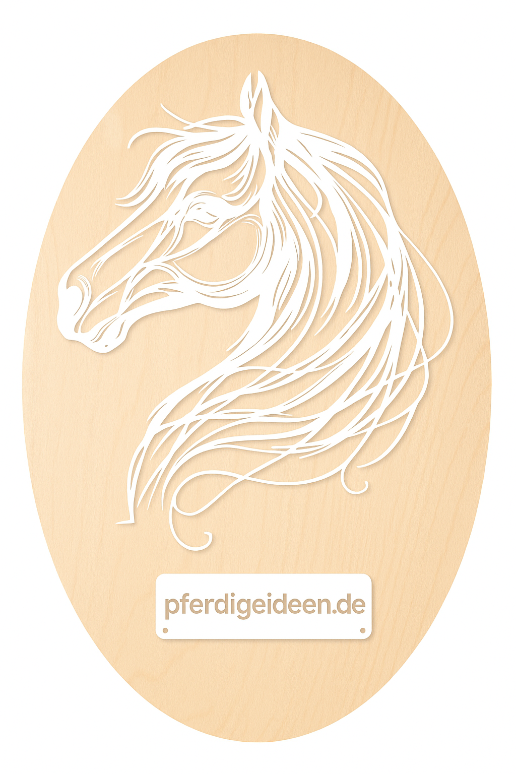 Pferdekopf 2 aus Metall auf Holz mit Namensschild aus Metall inkl. Herz! (ca. 42x34cm)- Handmade - DIE pferdige Geschenkidee ! (Versandkostenfrei!)