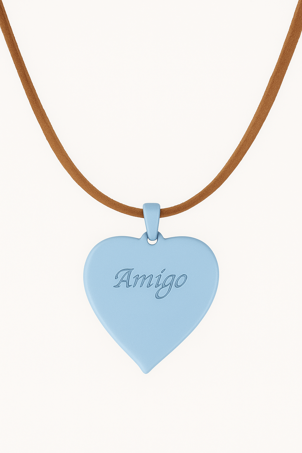 Herz-Halskette aus Metall (Ca. 3,5X3,5Cm) Mit Stahlkette Oder Lederkette (Ca. 60Cm) - Die Geschenkidee ! (Versandkostenfrei!)