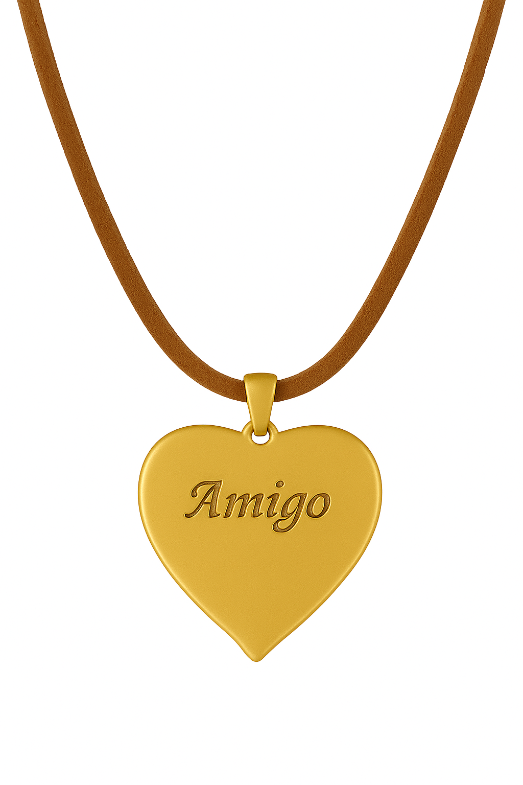 Herz-Halskette aus Metall (Ca. 3,5X3,5Cm) Mit Stahlkette Oder Lederkette (Ca. 60Cm) - Die Geschenkidee ! (Versandkostenfrei!)