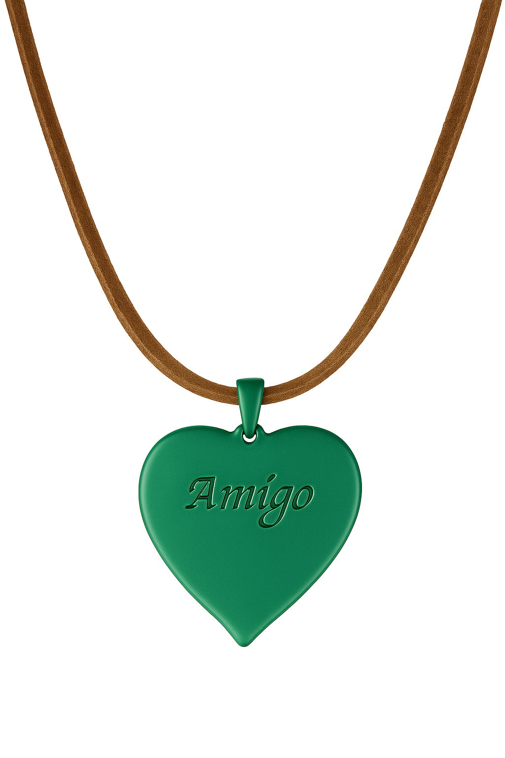 Herz-Halskette aus Metall (Ca. 3,5X3,5Cm) Mit Stahlkette Oder Lederkette (Ca. 60Cm) - Die Geschenkidee ! (Versandkostenfrei!)