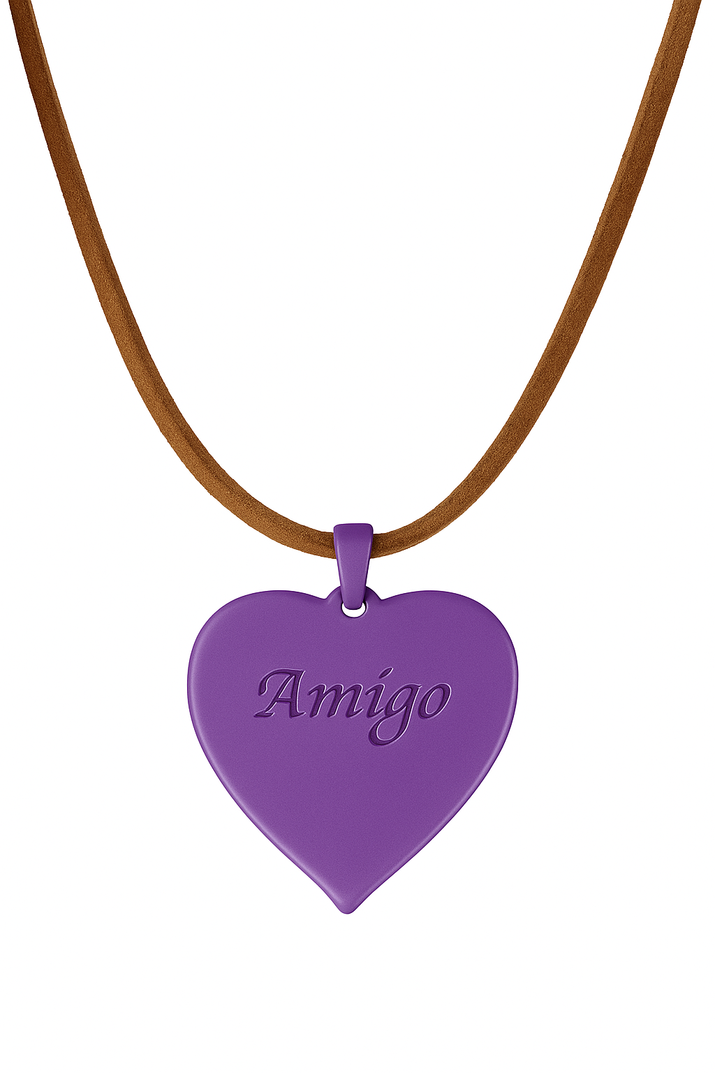 Herz-Halskette aus Metall (Ca. 3,5X3,5Cm) Mit Stahlkette Oder Lederkette (Ca. 60Cm) - Die Geschenkidee ! (Versandkostenfrei!)