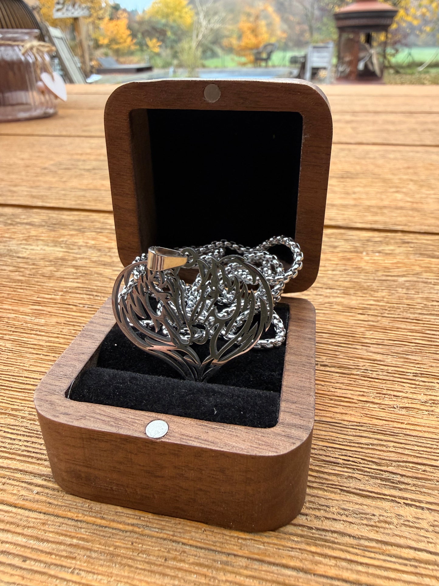 Pferdeherz-Halskette aus Metall (ca. 3,5x3,5cm) mit Stahlkette oder Lederkette (ca. 60cm) - DIE Geschenkidee ! (Versandkostenfrei!)