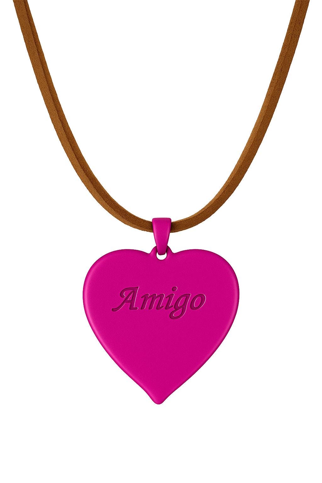 Herz-Halskette aus Metall (Ca. 3,5X3,5Cm) Mit Stahlkette Oder Lederkette (Ca. 60Cm) - Die Geschenkidee ! (Versandkostenfrei!)