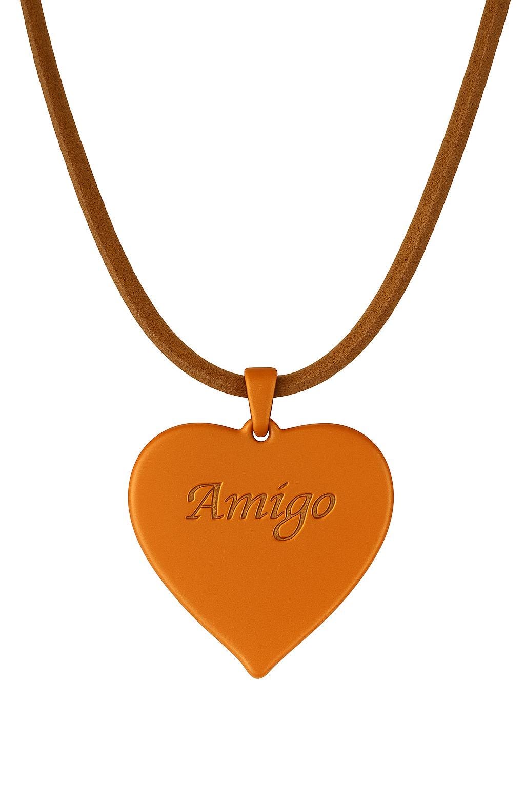 Herz-Halskette aus Metall (Ca. 3,5X3,5Cm) Mit Stahlkette Oder Lederkette (Ca. 60Cm) - Die Geschenkidee ! (Versandkostenfrei!)